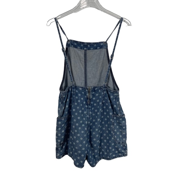 Urban Outfitters BDG Monaco Polka Dot Romper Shortalls Denim Size Small - Picture 9 of 13